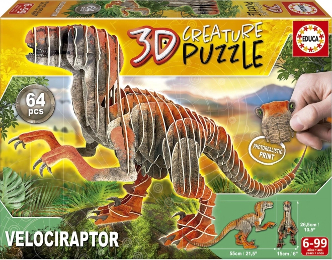 Educa 3D pusle velociraptor 64 tükki