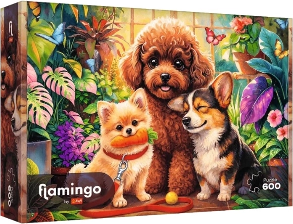 Trefl Flamingo by Trefl pusle 600 tükiga „Psy w oranżerii“