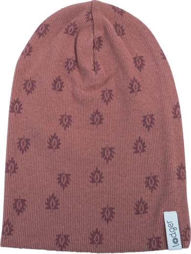 Lodger puuvillane müts Beanie print rib rosewood (1–2 aastat)