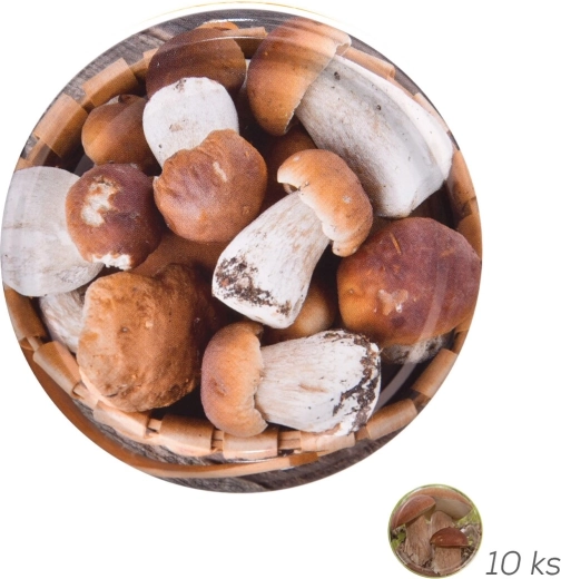 Bio 82 metal canning lid with mushroom design (10 pcs)