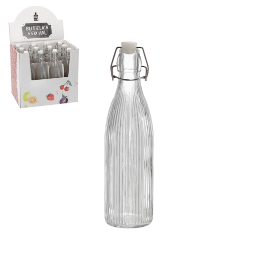 Ümmargune 550 ml pudel mehaanilise klambrikorgiga (12 tk)
