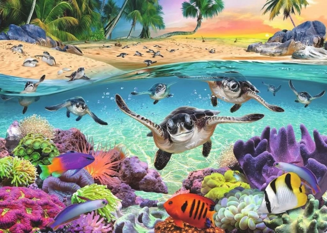 Puzzle Turtle Hatchlings 500 Pieces XXL