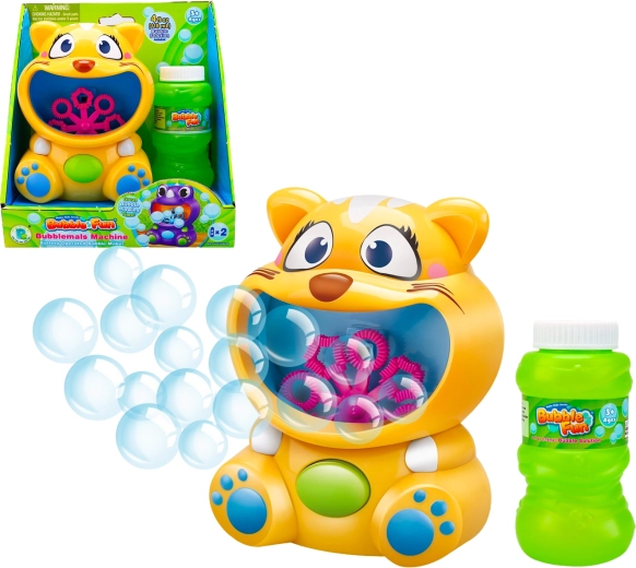 Bubble Fun cat bubble machine with 118 ml refill