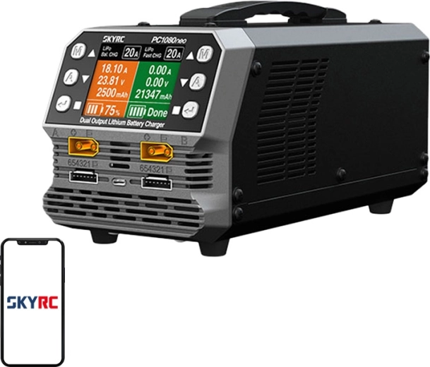 Kahekanaliline liitiumakude laadija SKYRC PC1080neo 1080 W