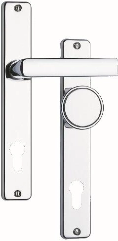 Ukse furnituur: link kilbil ja nupuga 804, vahekaugus 90 mm, roostevaba teras