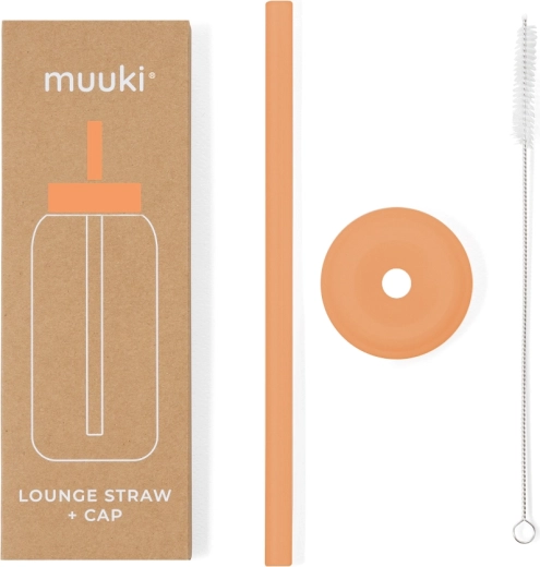 MUUKI Lounge Straw and Lid Tropical Papaya
