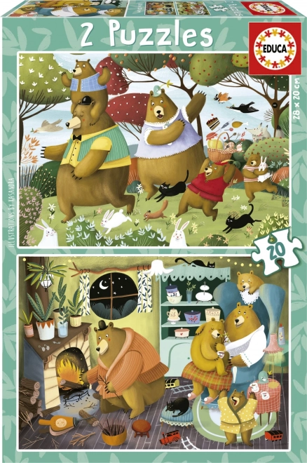 Educa Puzzle Forest Stories 2x20 Pieces