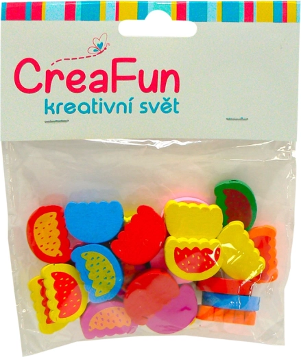 Wooden melon beads, 25 pcs, 2 × 1.2 cm