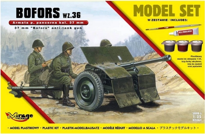 Bofors wz. 36 37 mm anti-tank gun – 1/35 model kit starter set