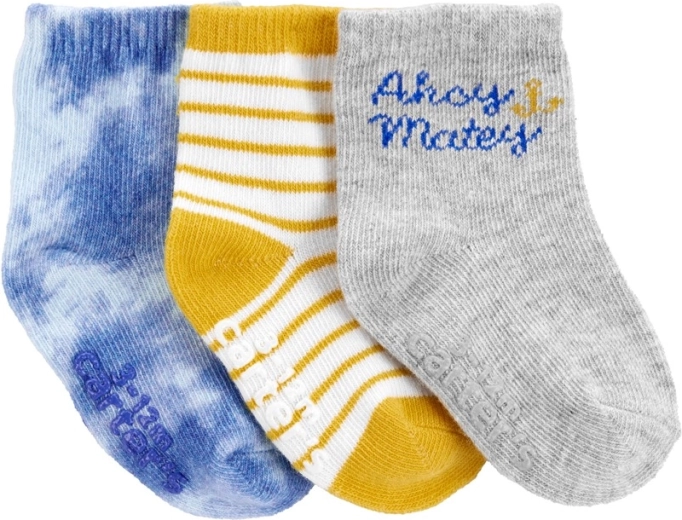 Carter’s baby boys’ socks, mix of designs, 3 pairs