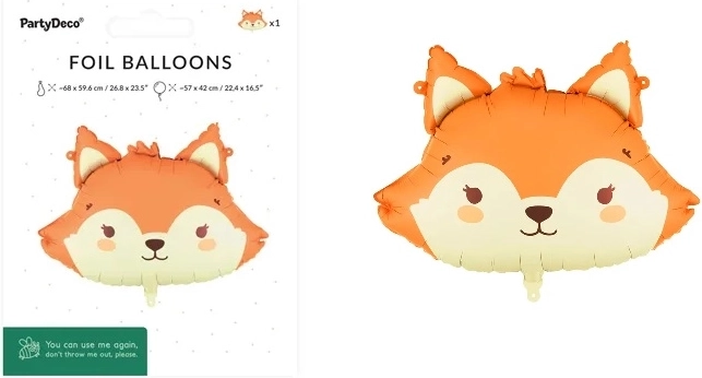 Foil Balloon Fox 57 × 42 cm Mix
