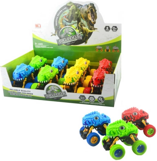 Dino Off-Road Toy Car with Large Wheels, Pull-Back Drive - 1 piece