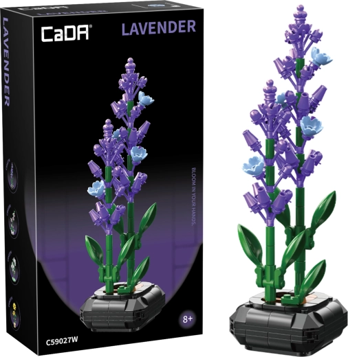 CaDA ehitusklotsid: lavendel lillepotis 23 cm, 205 detaili