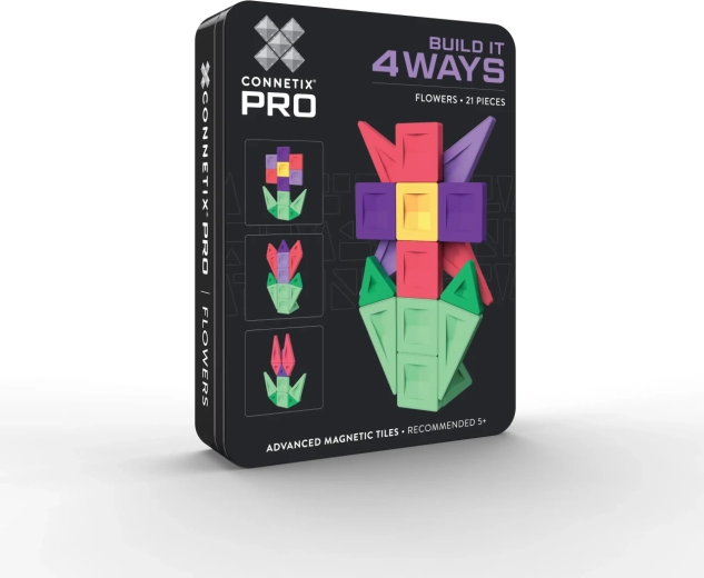 CONNETIX PRO Build It 4 Ways Flowers, 21 Pieces