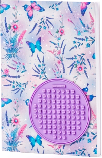 A5 Notebook with Butterflies and PIXIE CREW Silicone Panel