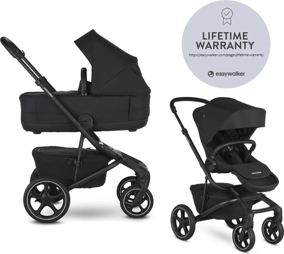 Easywalker Jimmey 2v1 kombineeritud lapsevanker Pepper Black LITE RWS