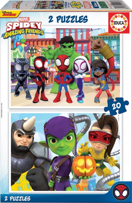 Educa pusle Spidey ja tema hämmastavad sõbrad 2x20 tükki