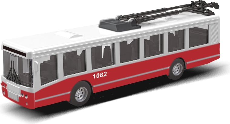 Red MHD Trolleybus 16 cm