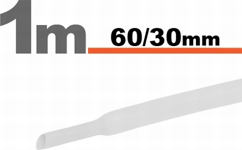 White heat-shrink tubing 60/30 mm