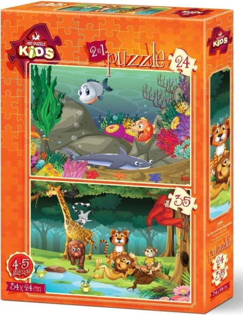 Puzzle Under the Sea and Wild Animals