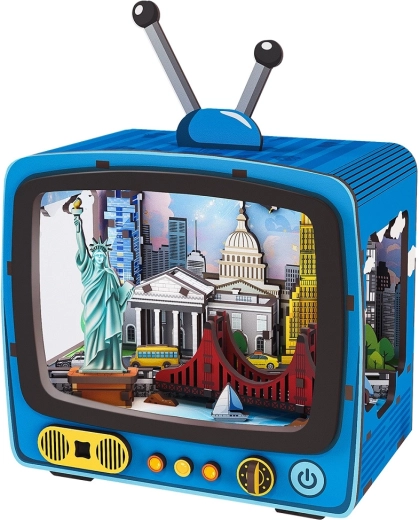 2Kids Toys 3D wooden puzzle retro TV New York
