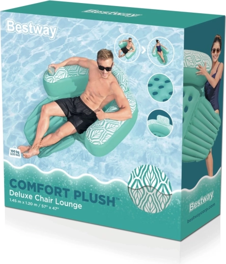 Bestway Deluxe Comfort Plus täispuhutav veetool 145 × 120 cm