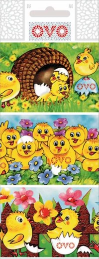 Ovo shrink sleeves with chicks, set of 9 pcs