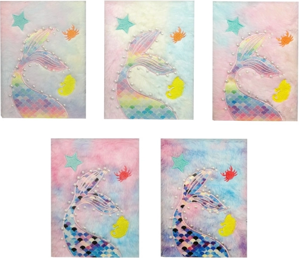 Plush Diary with Mermaid Tail