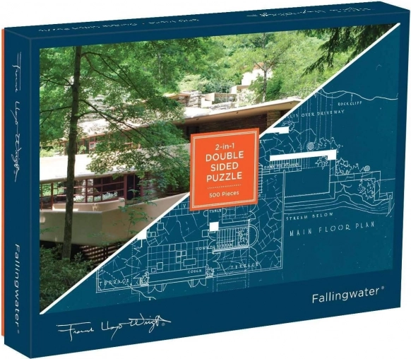 Kahepoolne pusle Frank Lloyd Wrighti Fallingwater, 500 tükki