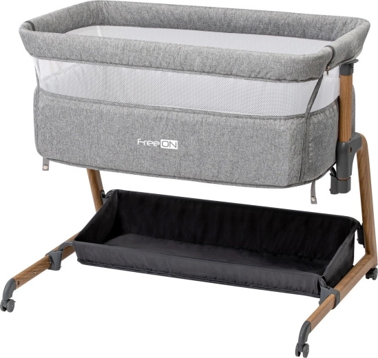 Freeon bedside crib Bliss Grey
