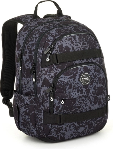 Topgal VIKI student backpack with a grey pattern