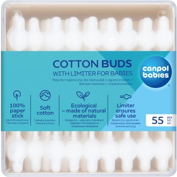 CANPOL BABIES vatitikud laste jaoks piirajaga, pabervardaga, 55 tk