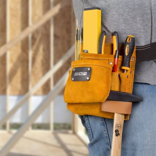Leather Tool Pouch with Nail Holder