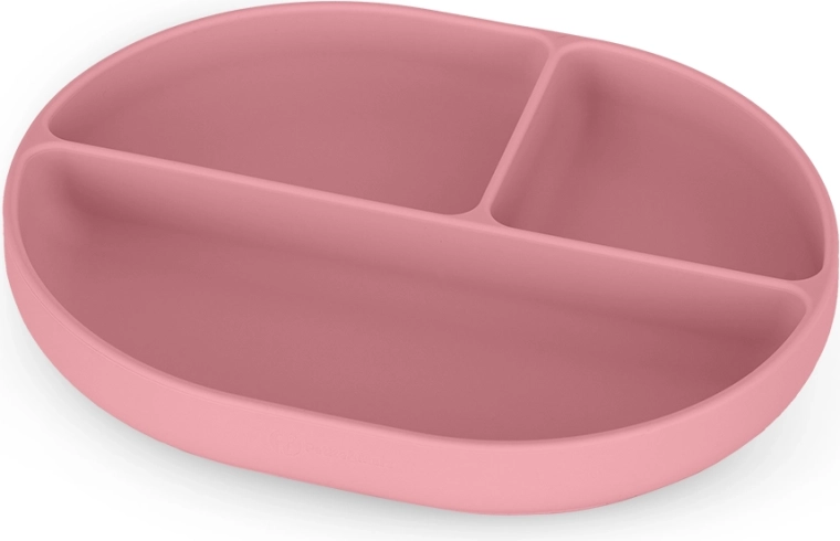 Petite&Mars silikoonist jaotatud taldrik iminapaga take&match dusty rose 6k+