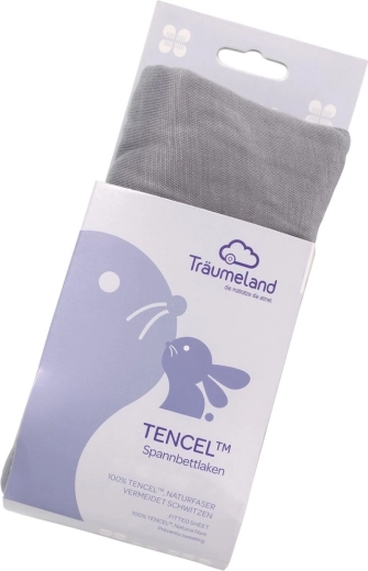 Träumeland Tencel’i kummiga voodilina 40 × 90 cm tumehall