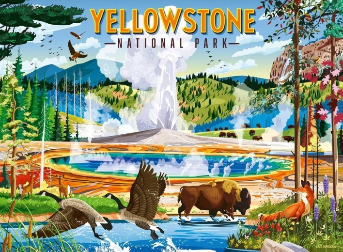 Ravensburgeri pusle Yellowstone’i rahvuspark 500 tükki
