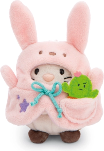 Nici MyMochi kiisuke Angy jänkukostüümis koos kaktusega – 8 cm plüüsfiguuride kinkekomplekt