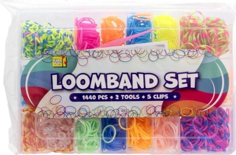 Loom Rubber Band Bracelet Weaving Set 1440 pcs in a Case
