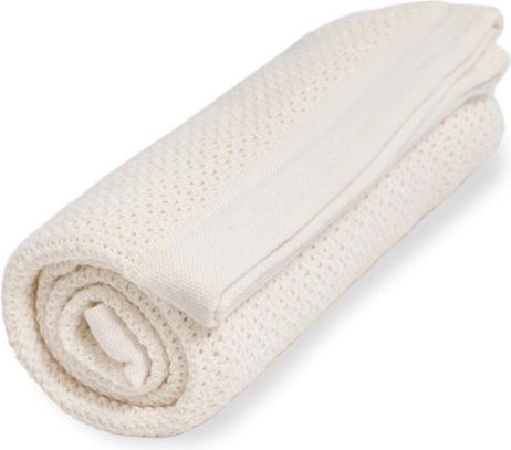 Vinter & Bloom orgaanilisest puuvillast tekk Soft Grid Pearl White