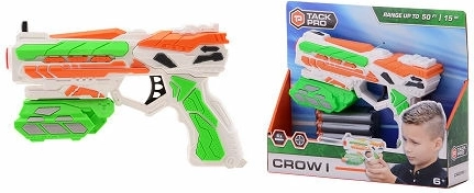 Tack Pro Crow I soft dart gun with 6 soft darts, 18 cm - 1 piece