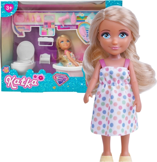 Katka Doll with Bathroom and Accessories