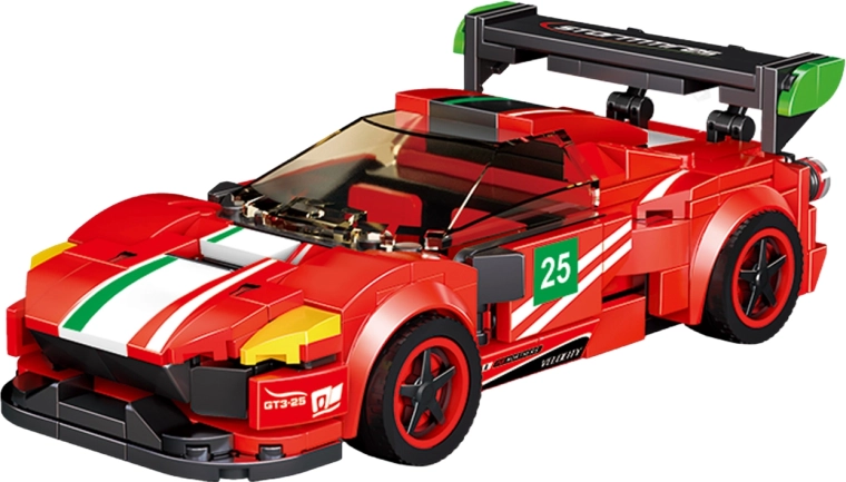 Red car building set 16.5 cm - 1 piece