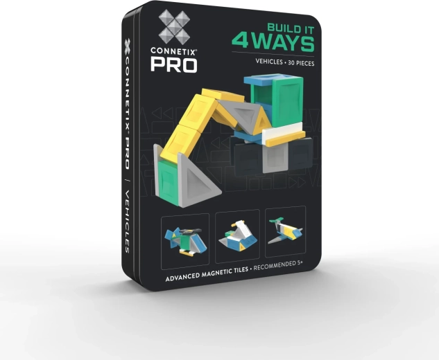 CONNETIX PRO Build It 4 Ways Vehicles Construction Set, 30 Pieces