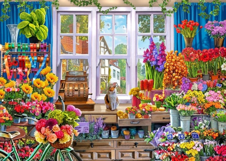 Bluebird Flower Shop Puzzle 500 Pieces