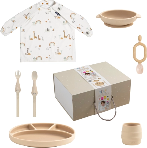 Bibado kinkekomplekt toitmiseks fawn/serengeti spaghetti