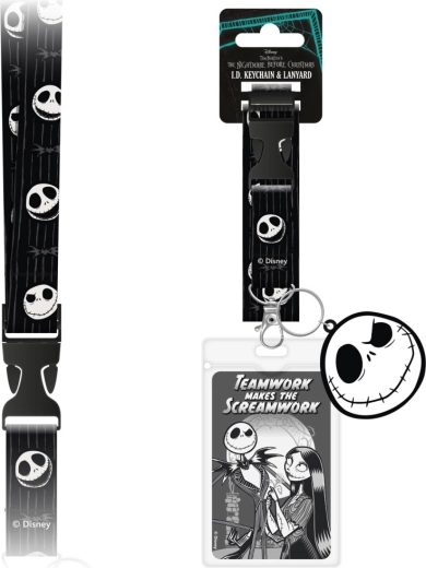 Nightmare Before Christmas Lanyard with Transparent Card Holder