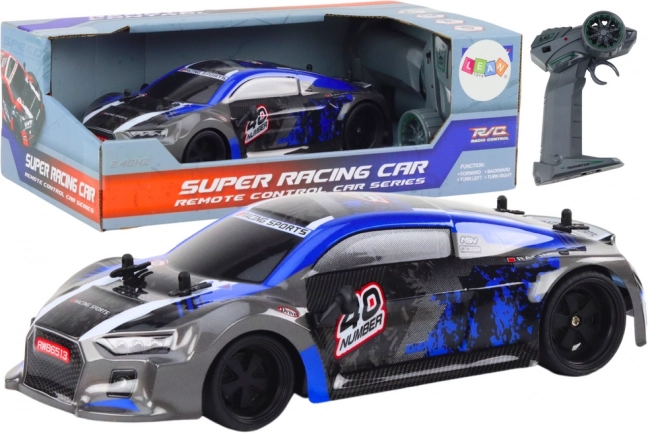 RC auto 1:18 kummiratastega driftimiseks, sinine