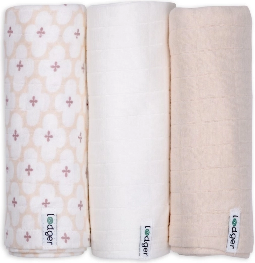 Lodger puuvillased musliinmähkmed Swaddler solid matcha powder, 70 x 70 cm (3 tk)