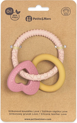 PETITE&MARS silikoonist närimislelur Love cute pink 0m+