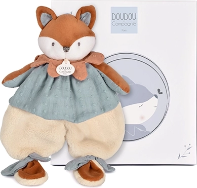 Doudou kinkekomplekt: plüüsist kaisulapp Rebane Timo 29 cm